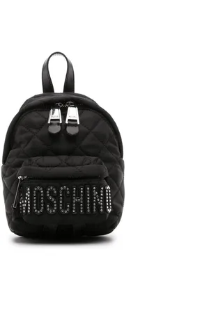 Moschino Women's Allover Logo Nylon Mini Bag - Black - Shoulder Bags