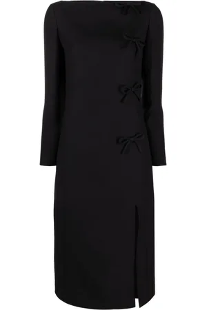 VALENTINO GARAVANI Bow-detail midi dress