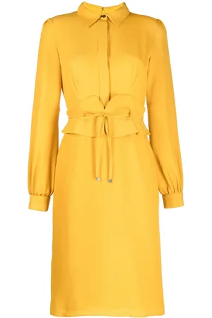 Gucci Belted silk midi dress