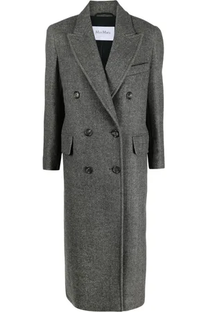 Max Mara Eccesso herringbone-pattern wool coat