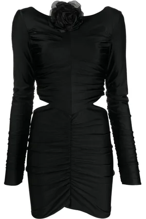 GIUSEPPE DI MORABITO Floral-appliqué cut-out minidress