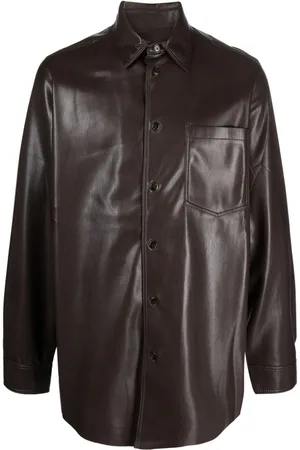 Nanushka Duco faux-leather shirt