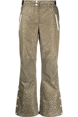 YVES SALOMON Monogram flared trousers