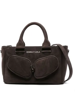 Bimba Y Lola Medium tonal-logo Tote Bag - Brown