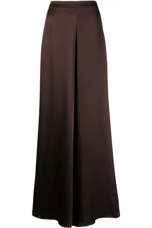 Voz High-waist silk palazzo trousers