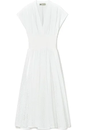 Tory Burch Eyelet-detail midi dress