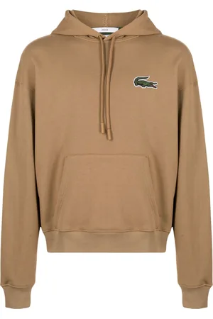 Lacoste Logo-patch organic-cotton hoodie