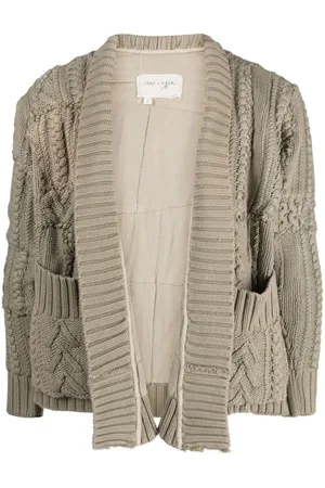 GREG LAUREN Army Fisherman GL1 chunky-knit cardigan