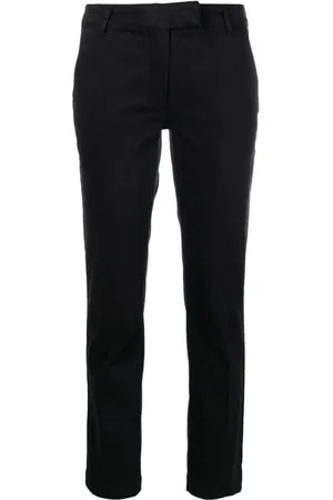 Patrizia Pepe Satin cotton slim-fit trousers