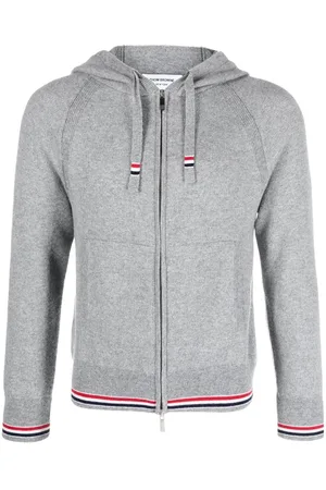 Thom Browne Cashmere knitted zip-up hoodie