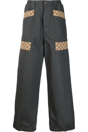 Gucci Monogram-print loose fit trousers
