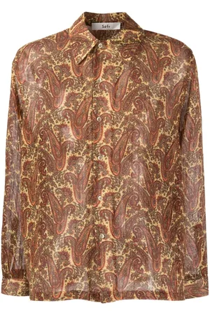 Séfr Paisley-print wool shirt
