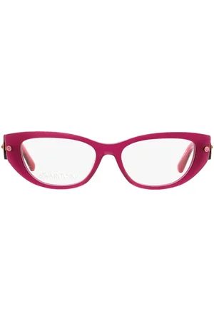 Swarovski 5476 logo-engraved cat-eye glasses