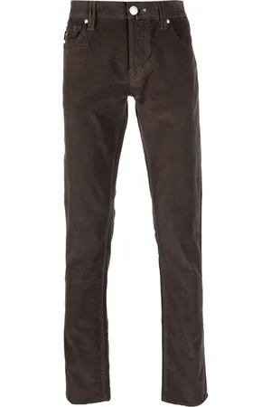 sartoria tramarossa Leonardo logo-plaque slim-fit trousers