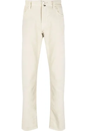 sartoria tramarossa Leonardo logo-patch slim-fit trousers