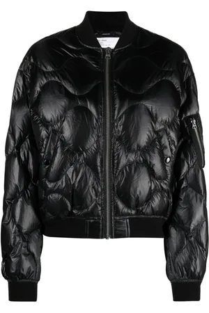 R13 Band-collar padded jacket