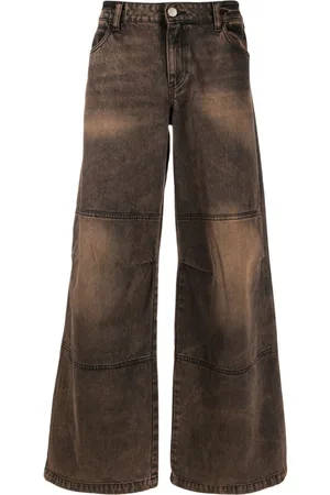 ARIES Acid-wash wide-leg jeans