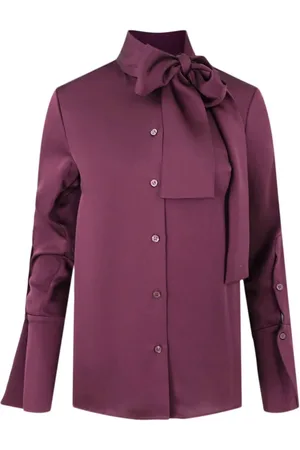 Simkhai Candela pussy-bow satin shirt