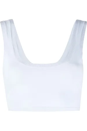 Alexander Wang COMPACT KNIT TANK BRA WITH JERSEY ROLL TRIMS - Farfetch