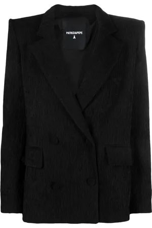 Patrizia Pepe Textured double-breasted blazer