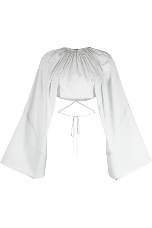 Kiko Kostadinov Gathered-detail cropped blouse