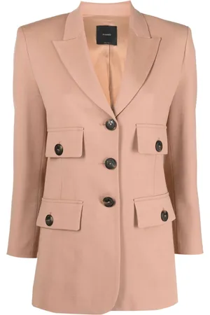Pinko Peak-lapels wool-blend blazer