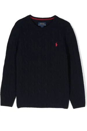 Ralph Lauren Logo-embroidered cable-knit jumper