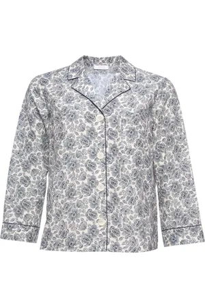 ERES Monogramme floral-print pyjama top