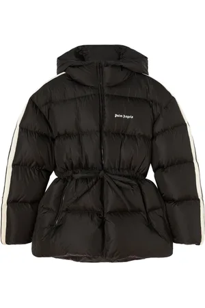 Palm Angels Logo-print belted down jacket