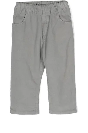 KNOT Logo-patch corduroy trousers