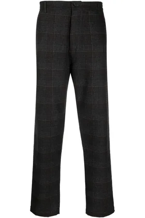 Universal Works Plaid check-pattern knitted trousers