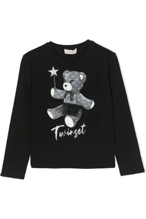 Twin-Set Teddy bear-print cotton-blend T-shirt