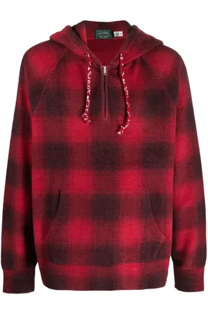 Ralph Lauren Plaid-check brushed-fleece hoodie