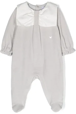Emporio Armani Logo-plaque cotton romper