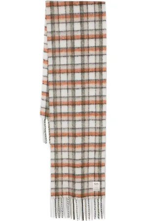 Séfr Check-print fringed scarve