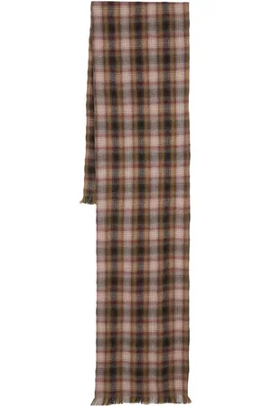 Universal Works Plaid frayed-edge scarf