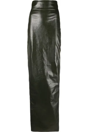 Rick Owens Fitted-waist cotton blend maxi skirt