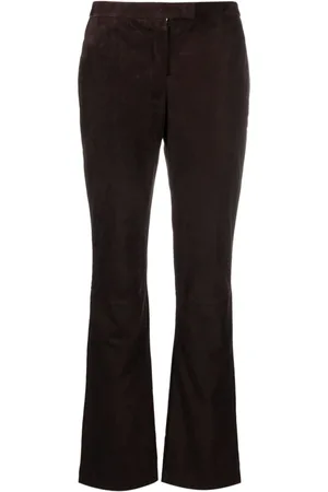 THEORY Flared leather trousers