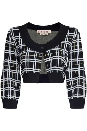Marni Checked cropped cardigan