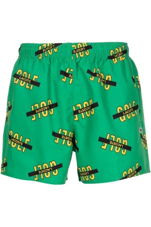 Lacoste Graphic-print swim shorts