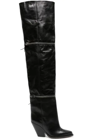 Isabel Marant Lelodie 100mm thigh-high leather boots