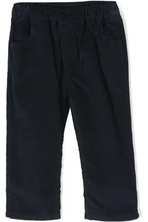 KNOT Logo-patch corduroy trousers