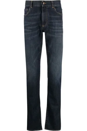 CANALI Low-rise straight-leg jeans