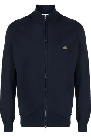 Lacoste Crocodile logo-patch zip-up sweatshirt
