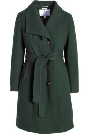 Norwegian Wool Double-breasted belted coat