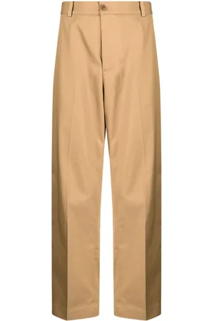 Maison Kitsuné Mid-rise straight-leg cotton trousers