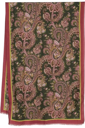 Etro Paisley-print frayed scarf