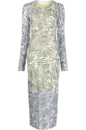 Patrizia Pepe Animal-print tulle midi dress