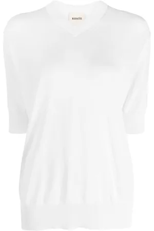 Khaite Fine-knit V-neck sweatshirt