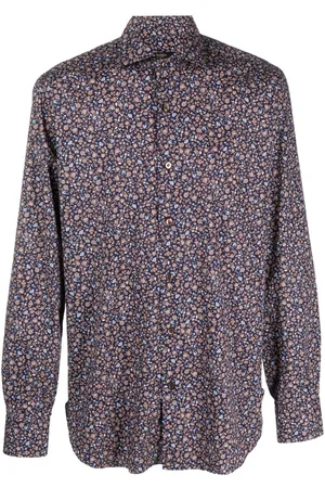 BARBA Floral-print cotton shirt
